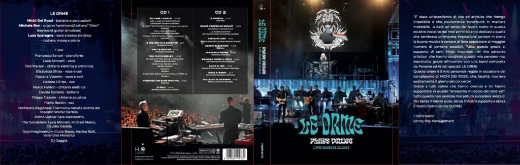 Copertina Le Orme Plays Venice vinile edizione limitata