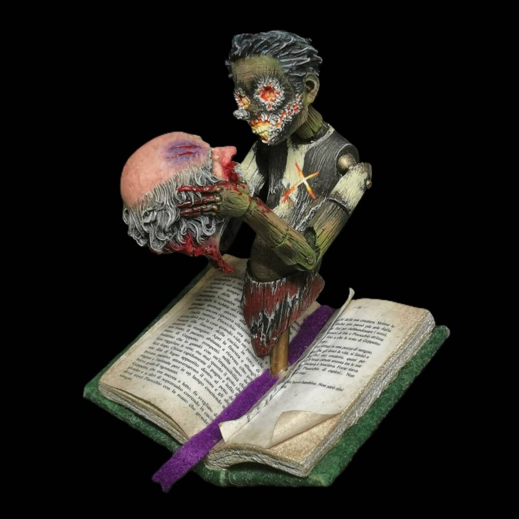 Un busto horror dipinto da Silvia