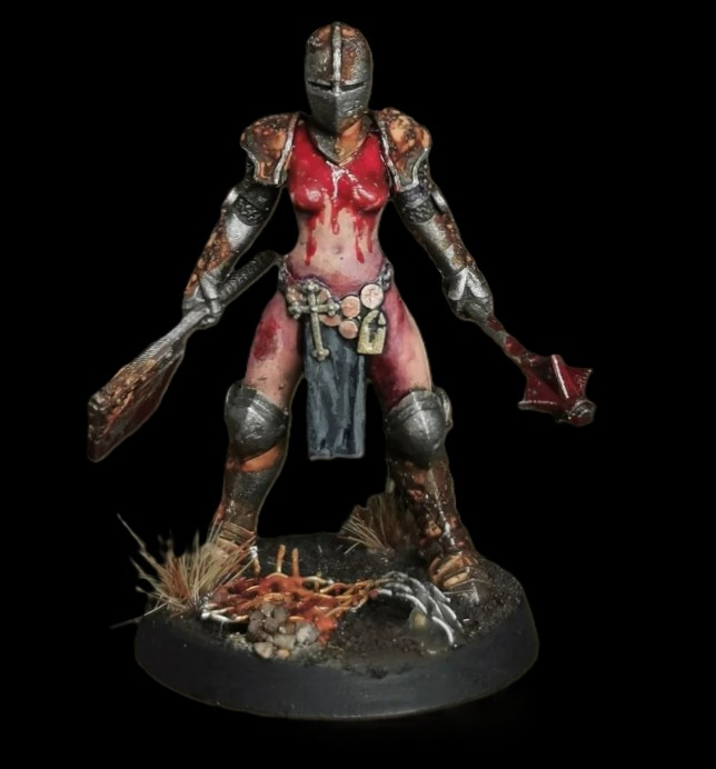 Una miniatura di Trench Crusade dipinta da Follow The Black Sheep